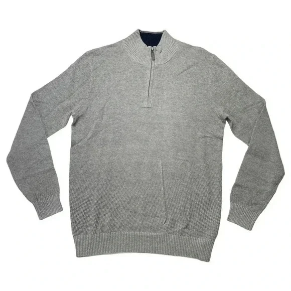 Club Room Soft Grey Heather Cotton Mens Sweater Size Small - Picture 10 of 10